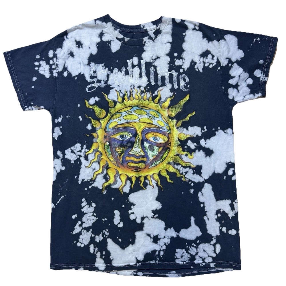 Sublime Tee 40oz to Freedom Bleach Tie Dye Trippy Thrash Sun Rock T-shirt Medium